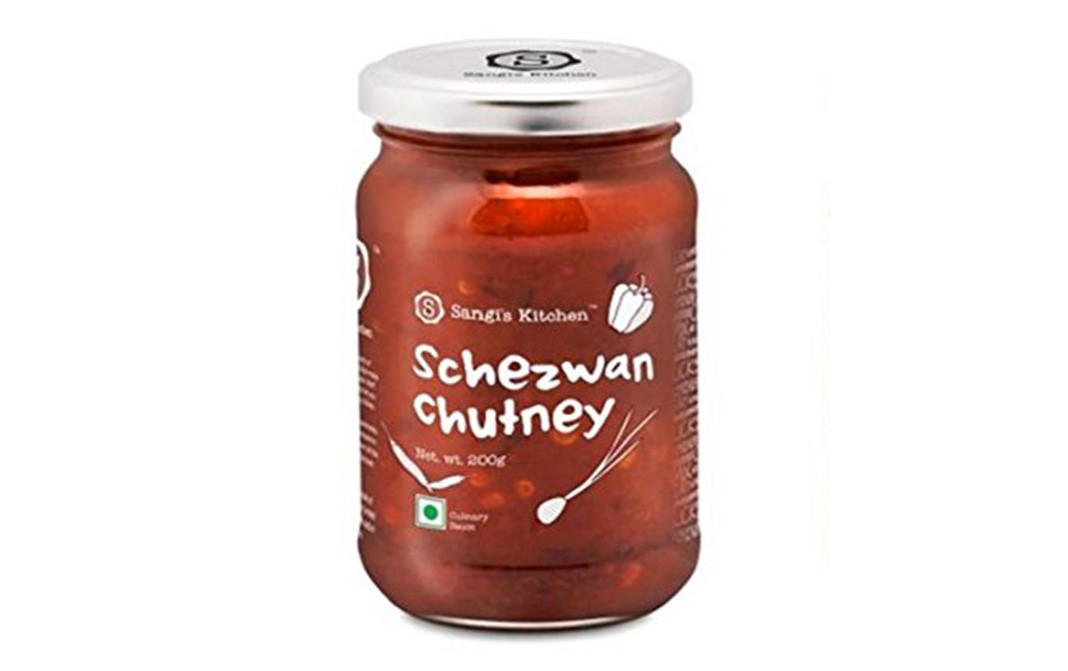 Sangi's Kitchen Schezwan Chutney    Glass Jar  200 grams